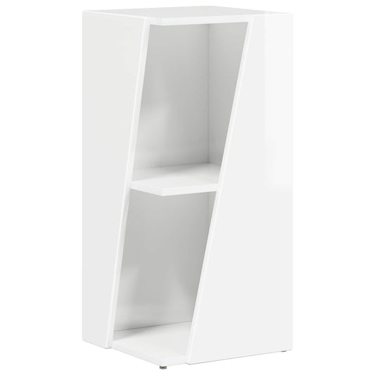 vidaXL Πλευρικό Ράφι Υψηλής γυαλάδας λευκό 33 x 32 x 70,5 εκ
