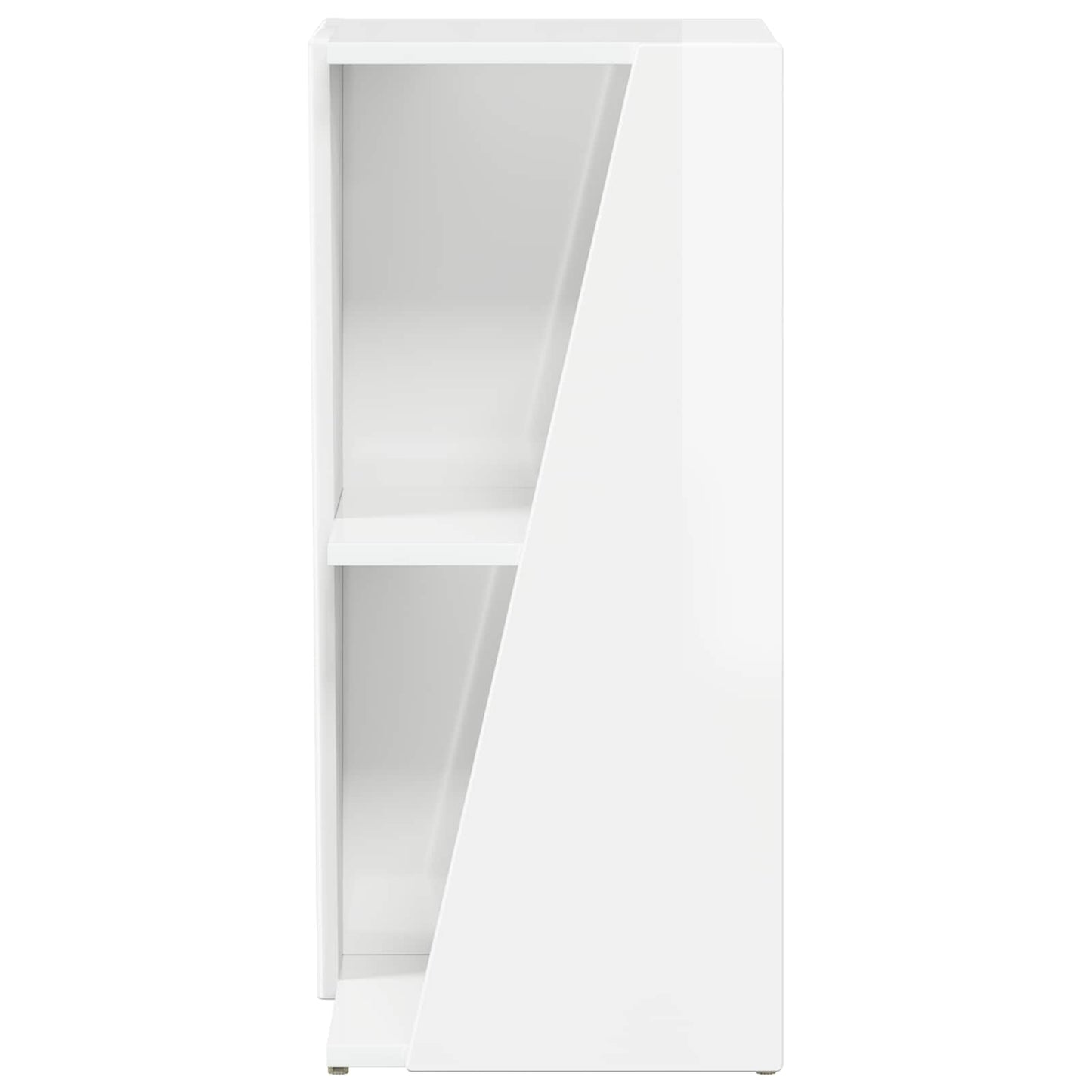 vidaXL Πλευρικό Ράφι Υψηλής γυαλάδας λευκό 33 x 32 x 70,5 εκ