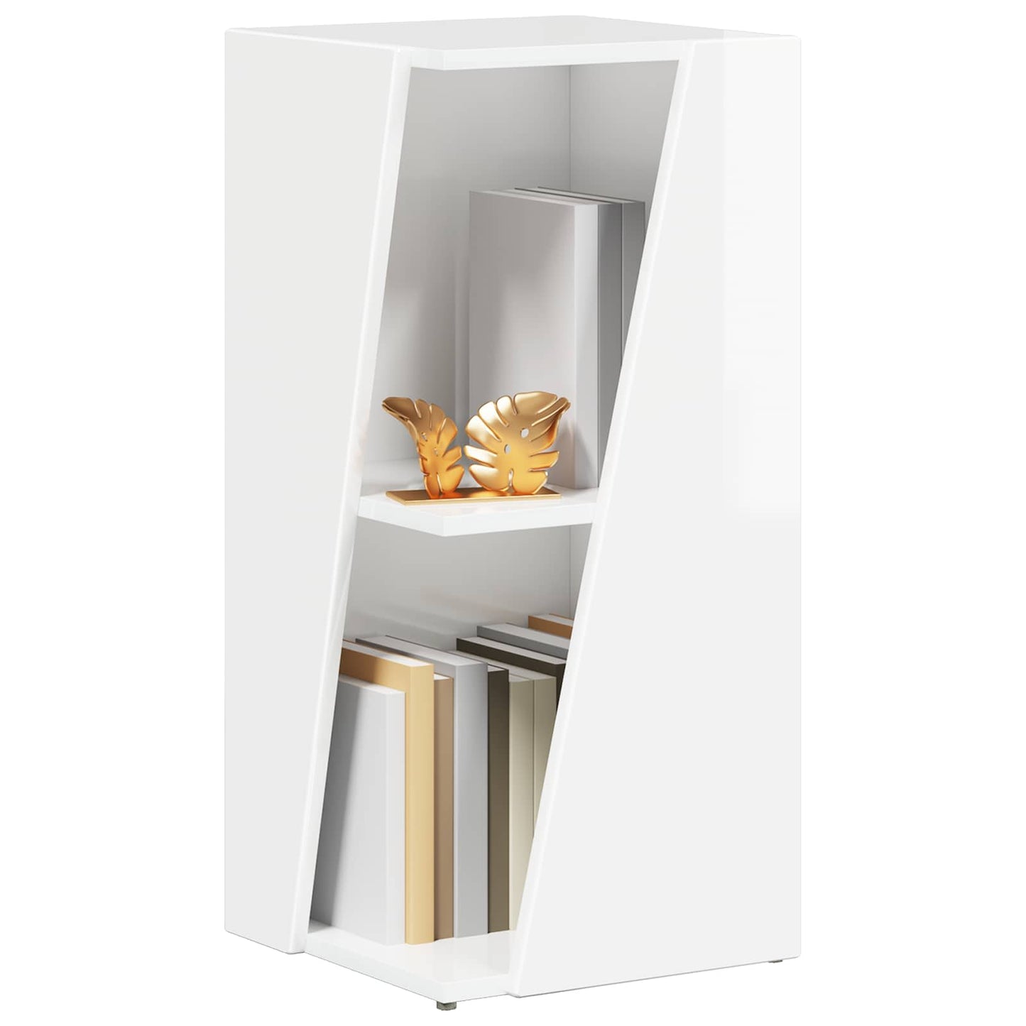 vidaXL Πλευρικό Ράφι Υψηλής γυαλάδας λευκό 33 x 32 x 70,5 εκ