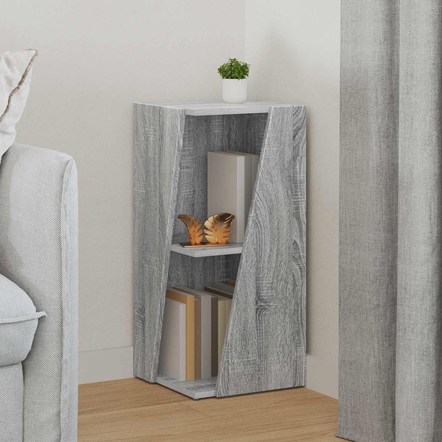 vidaXL Πλευρικό Ράφι 33 x 32 x 70,5 εκ Επεξεργασμένο Ξύλο