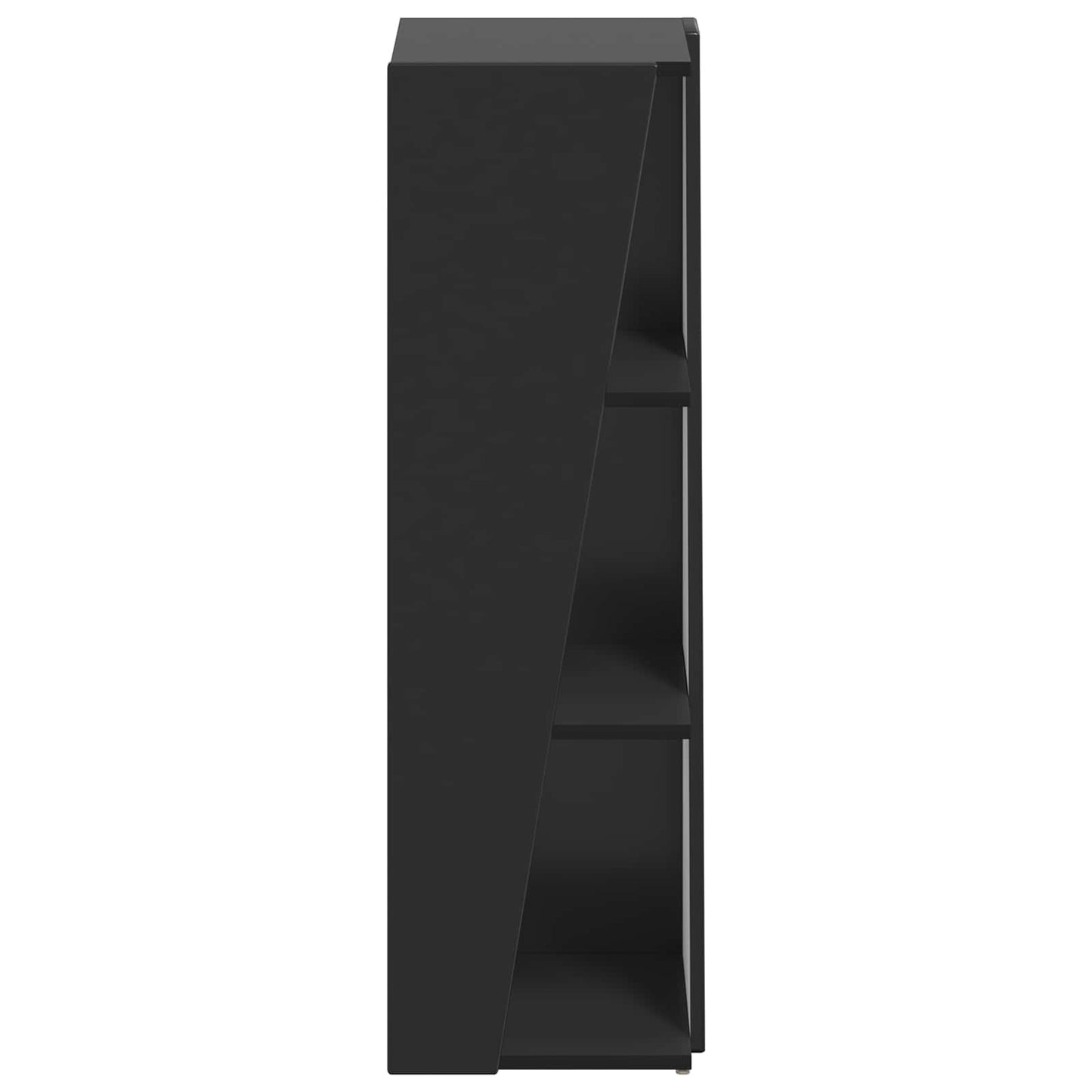 vidaXL Πλευρικό Ράφι Μαύρο 33 x 32 x 100,5 εκ Επεξεργασμένο ξύλο