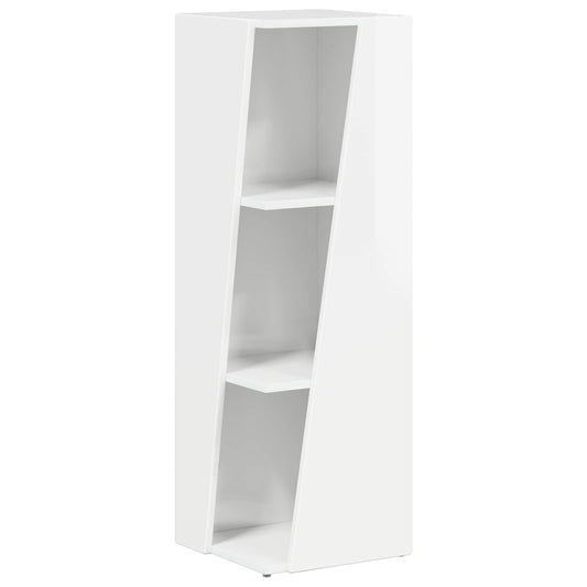 vidaXL Πλευρικό Ράφι Υψηλής γυαλάδας λευκό 33 x 32 x 100,5 εκ.
