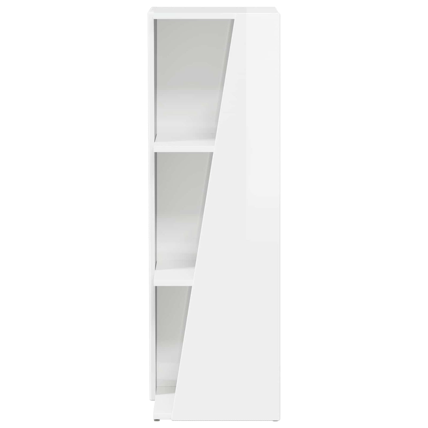 vidaXL Πλευρικό Ράφι Υψηλής γυαλάδας λευκό 33 x 32 x 100,5 εκ.