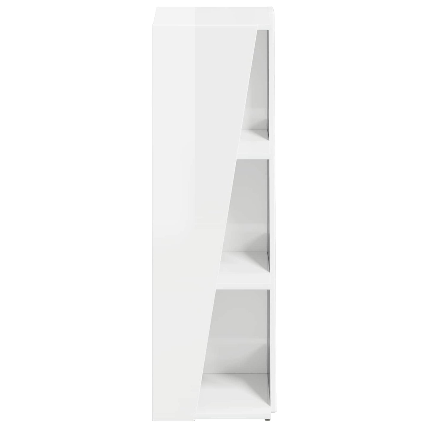 vidaXL Πλευρικό Ράφι Υψηλής γυαλάδας λευκό 33 x 32 x 100,5 εκ.