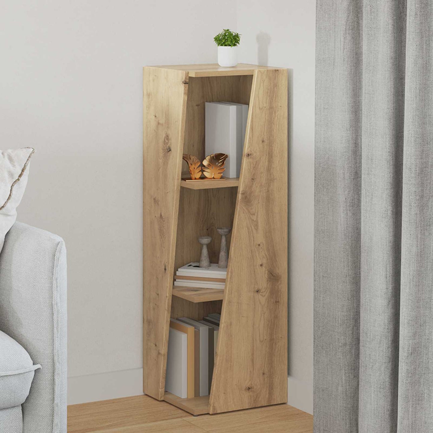 vidaXL Πλευρικό Ράφι Artisan Oak 33 x 32 x 100,5 εκ.