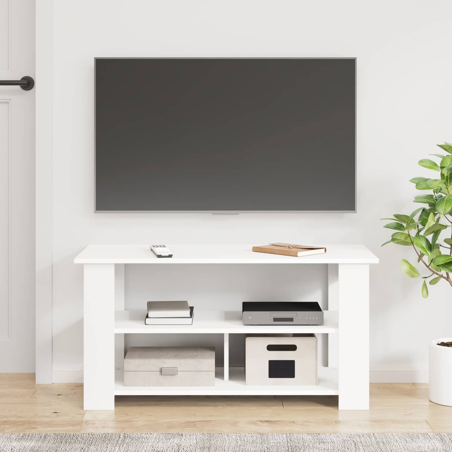 vidaXL Βάση τηλεόρασης Λευκό 100 x 40 x 50 cm