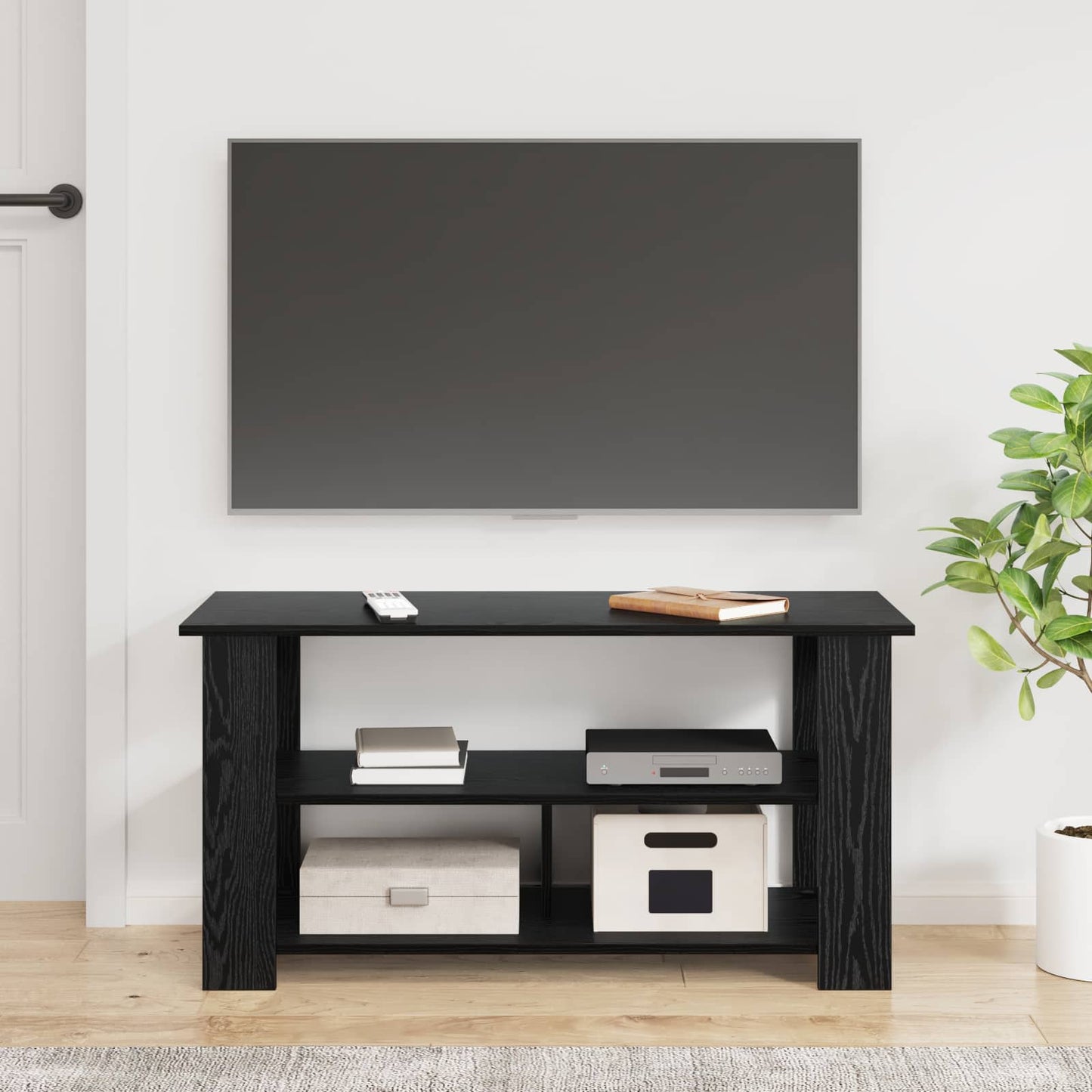 vidaXL Βάση τηλεόρασης Μαύρη Οξυά 100 x 40 x 50 cm