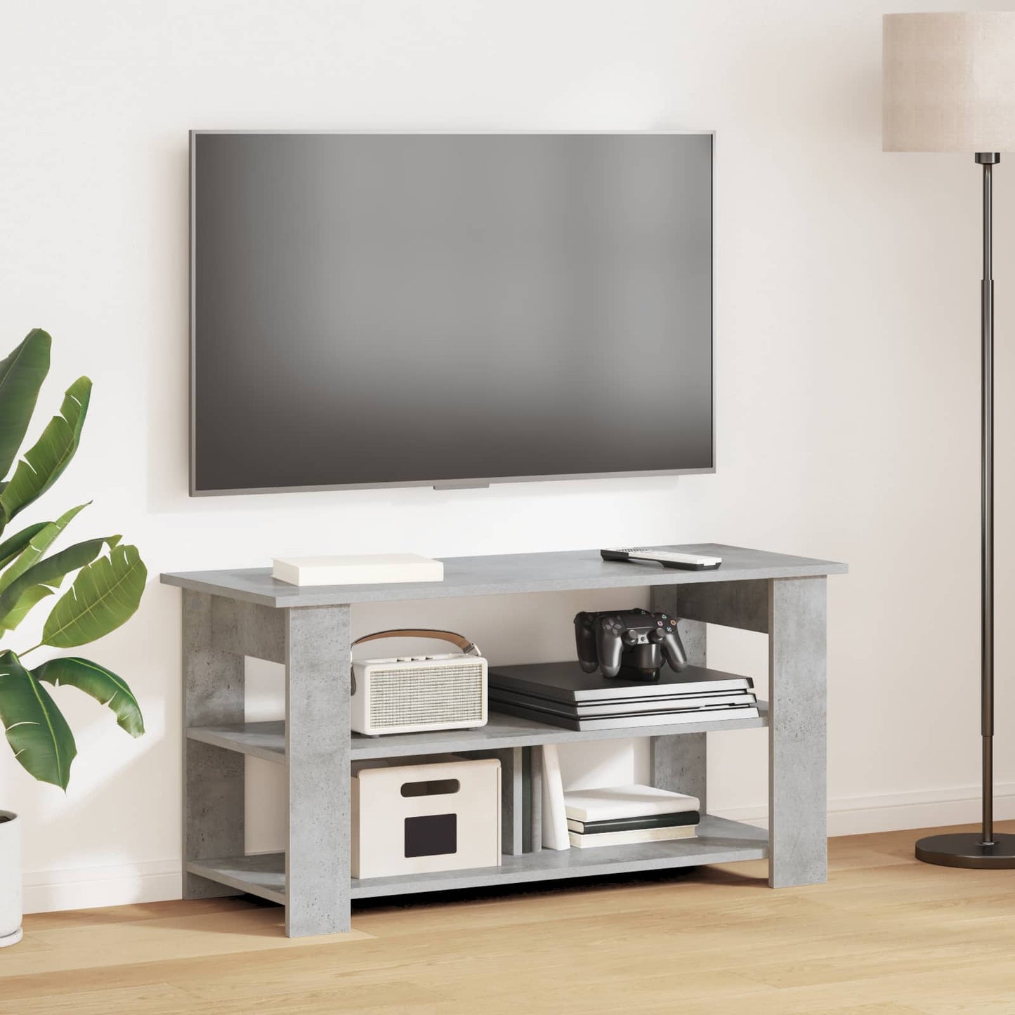 vidaXL Βάση τηλεόρασης Σκυρόδεμα Γκρι 100 x 40 x 50 cm