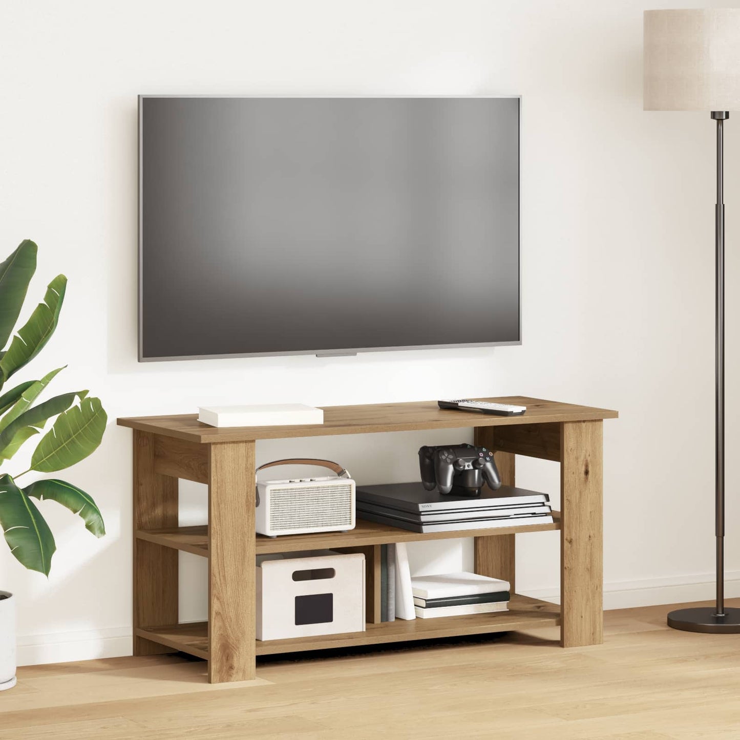vidaXL Βάση τηλεόρασης 100 x 40 x 50 cm Artisan Oak