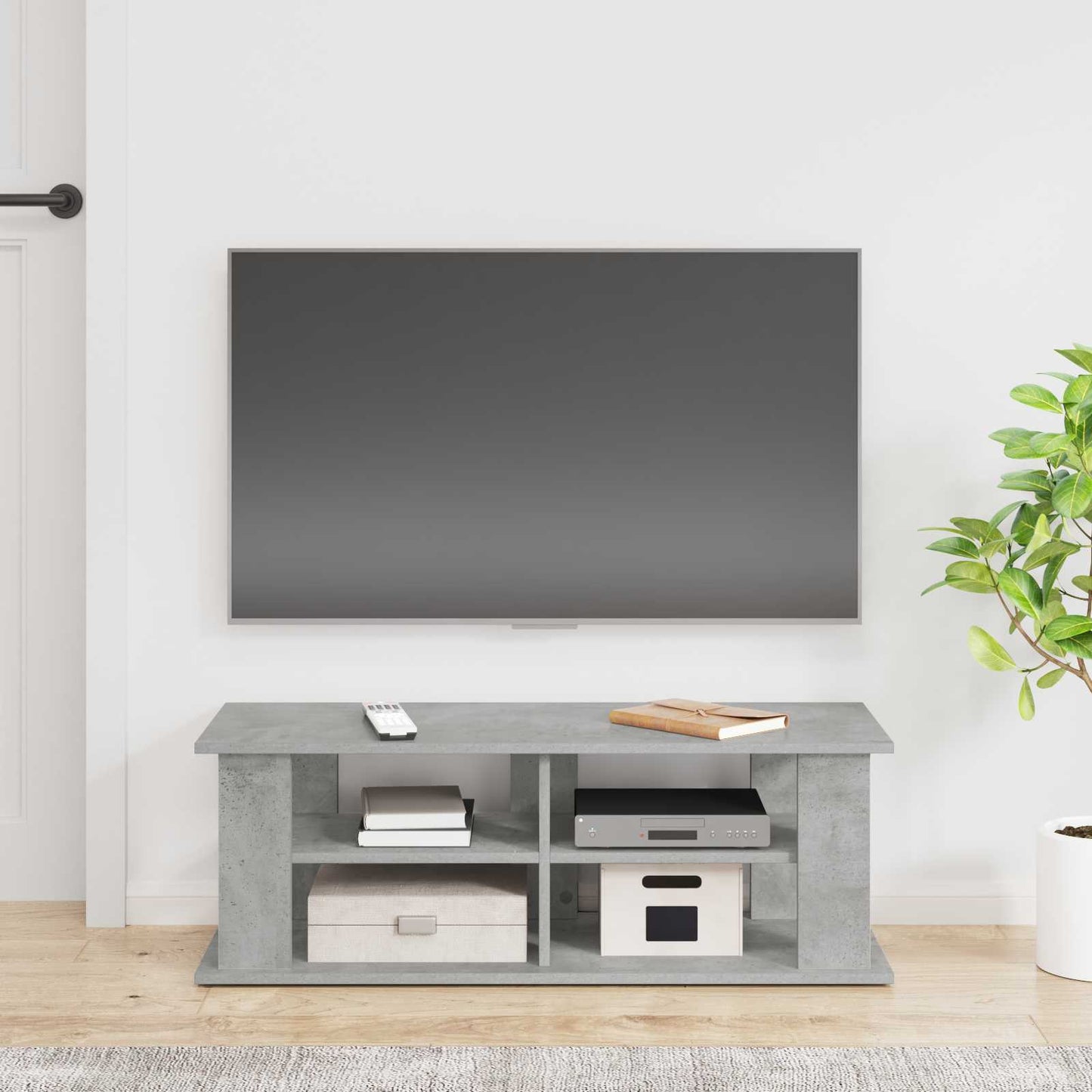 vidaXL Βάση τηλεόρασης Σκυρόδεμα Γκρι 96 x 35 x 33,5 εκ