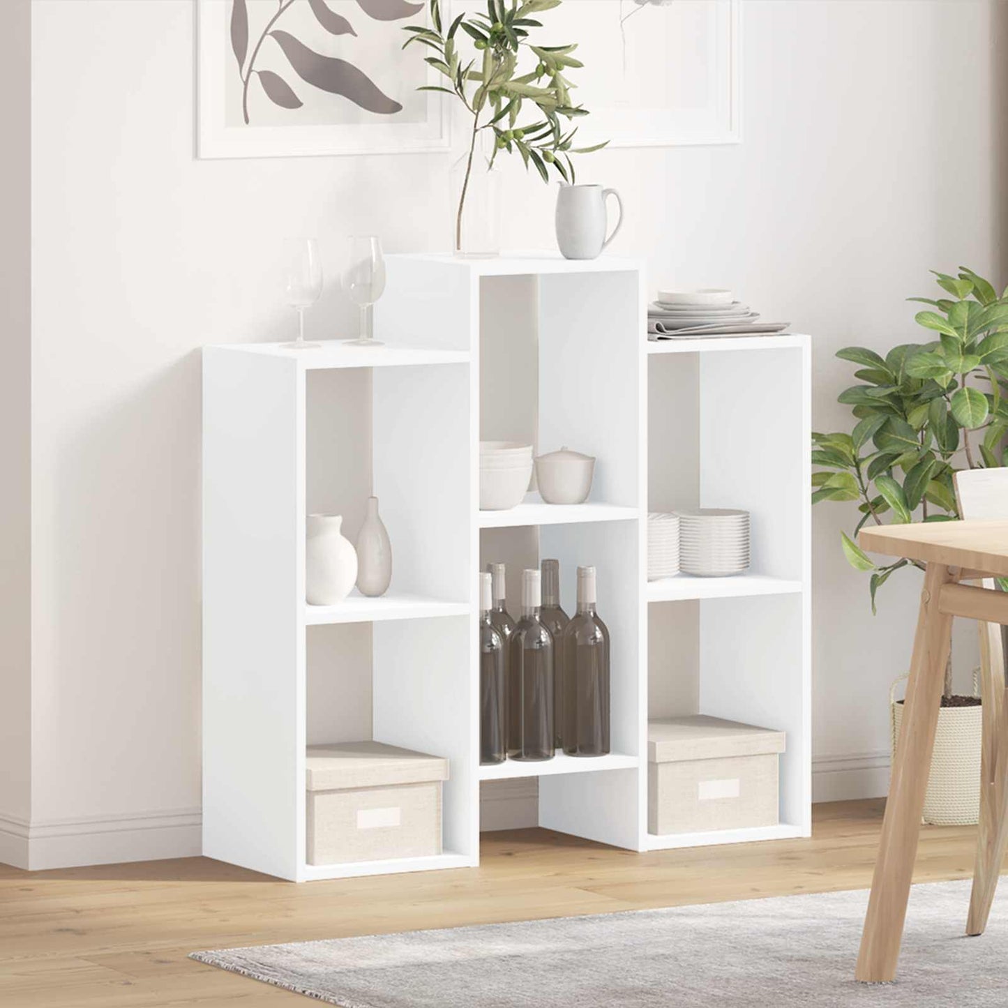 vidaXL Πλαϊνό γραφείο Λευκό 90 x 30 x 90 cm