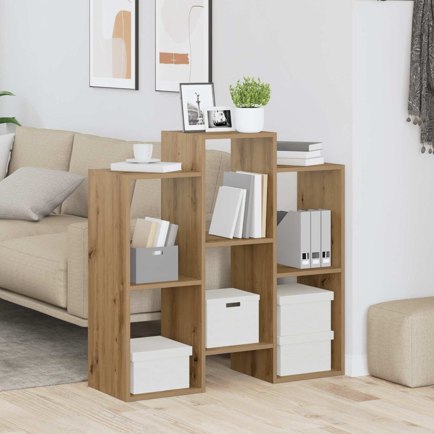 vidaXL Πλαϊνό γραφείο Artisan Oak 90 x 30 x 90 cm