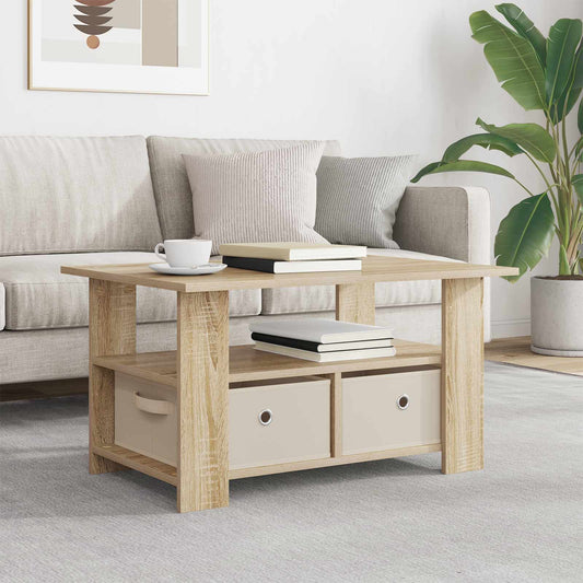 vidaXL Τραπεζάκι σαλονιού με συρτάρι Δρύς Sonoma 77 x 55 x 42 εκ.