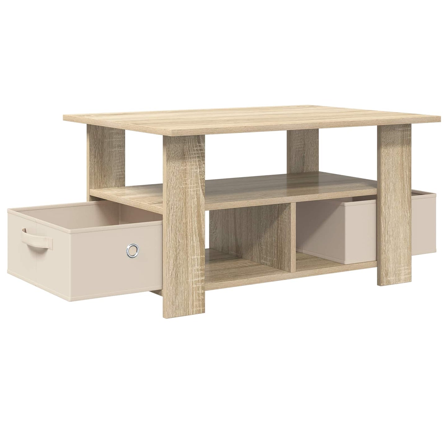 vidaXL Τραπεζάκι σαλονιού με συρτάρι Δρύς Sonoma 77 x 55 x 42 εκ.