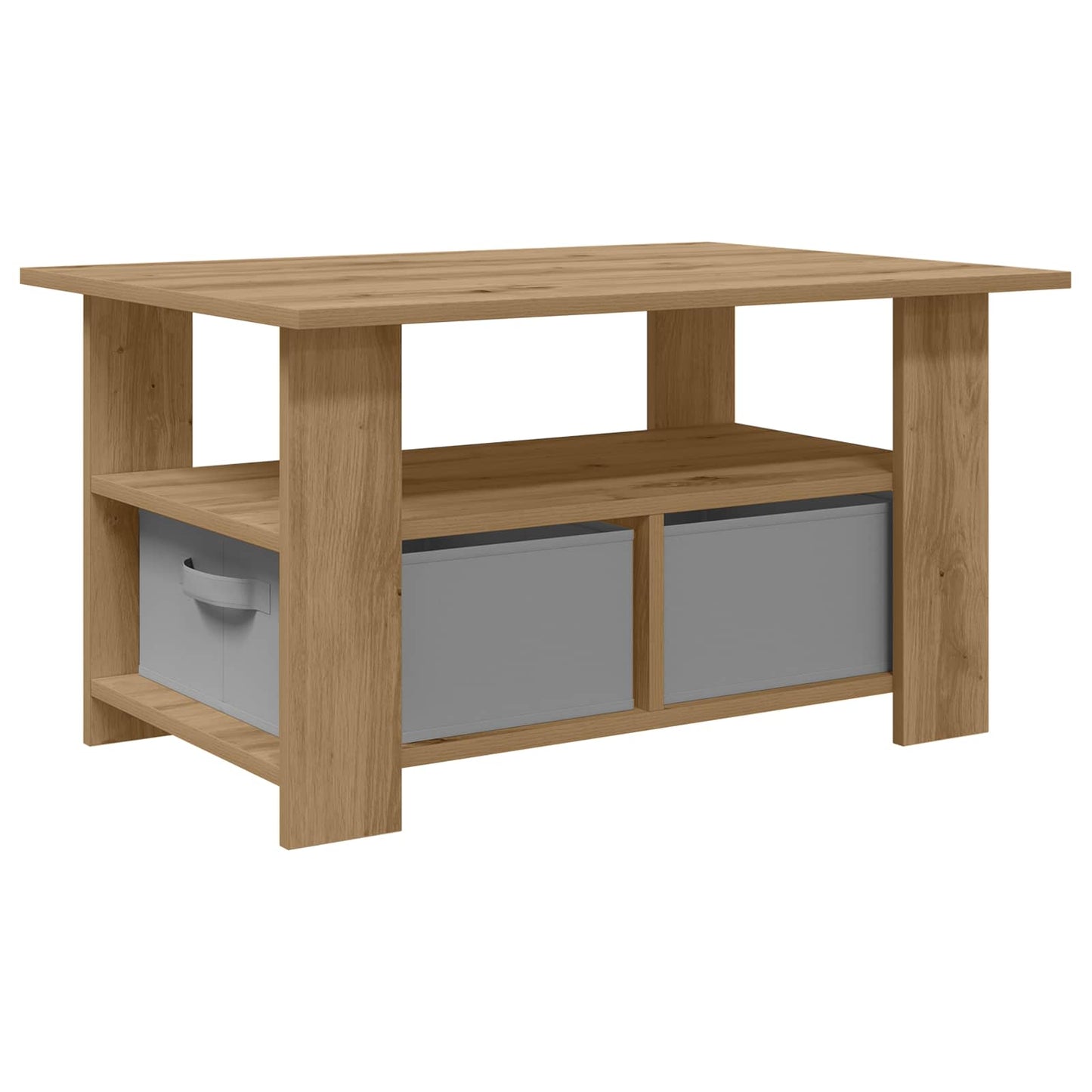 vidaXL Τραπεζάκι σαλονιού με συρτάρι Artisan Oak 77 x 55 x 42 εκ.