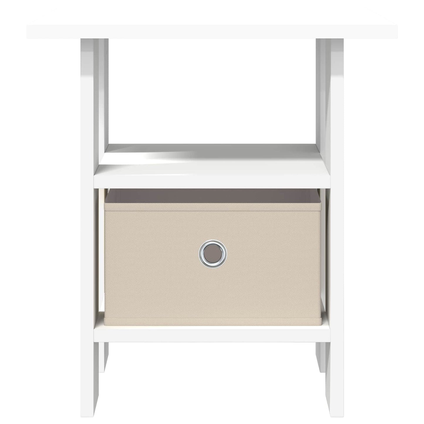 vidaXL Κομοδίνο με συρτάρι Λευκό 41 x 40 x 45 εκ Επεξεργασμένο ξύλο