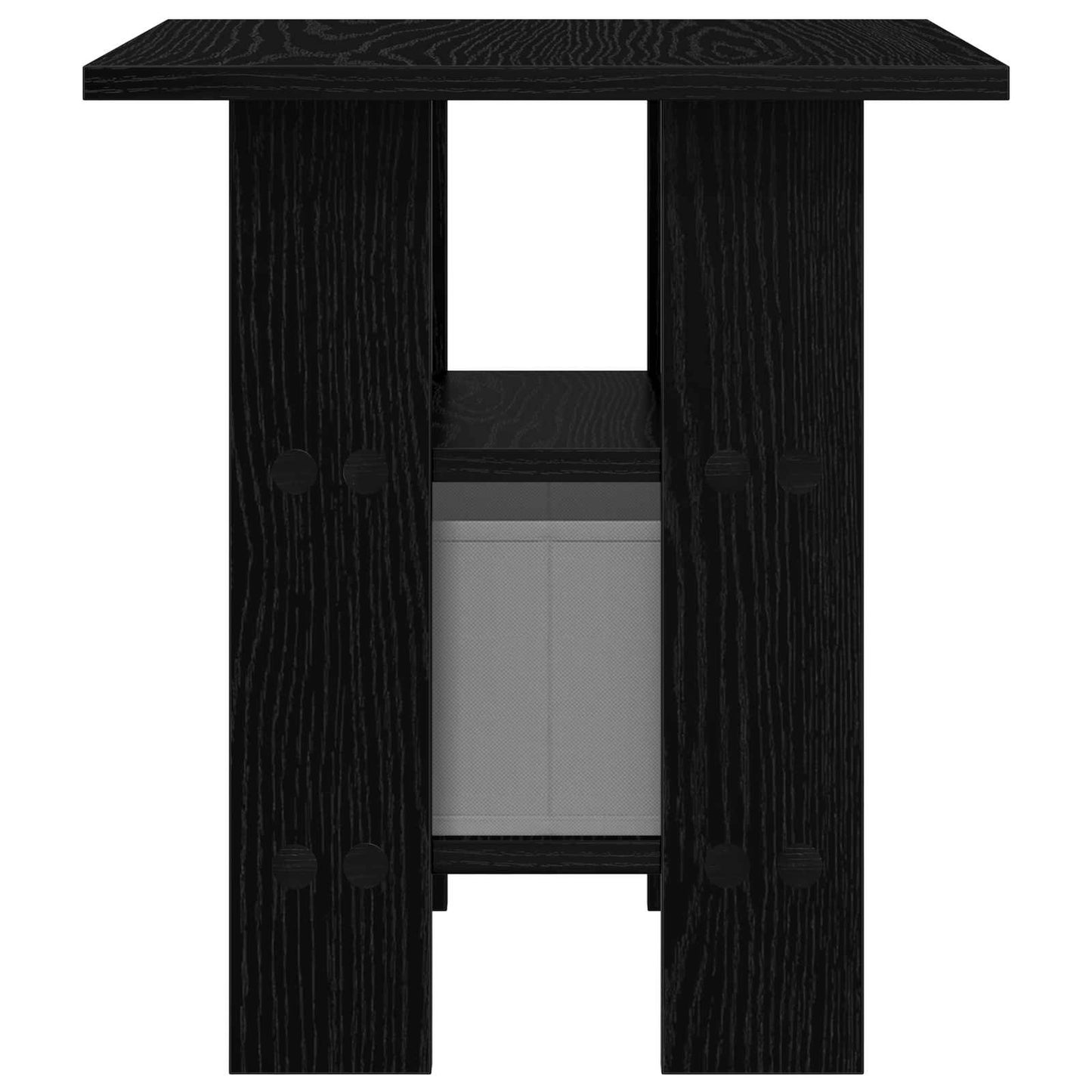 vidaXL Κομοδίνο 2 pcs Μαύρη Οξυά 41 x 40 x 45 εκ Επεξεργασμένο ξύλο