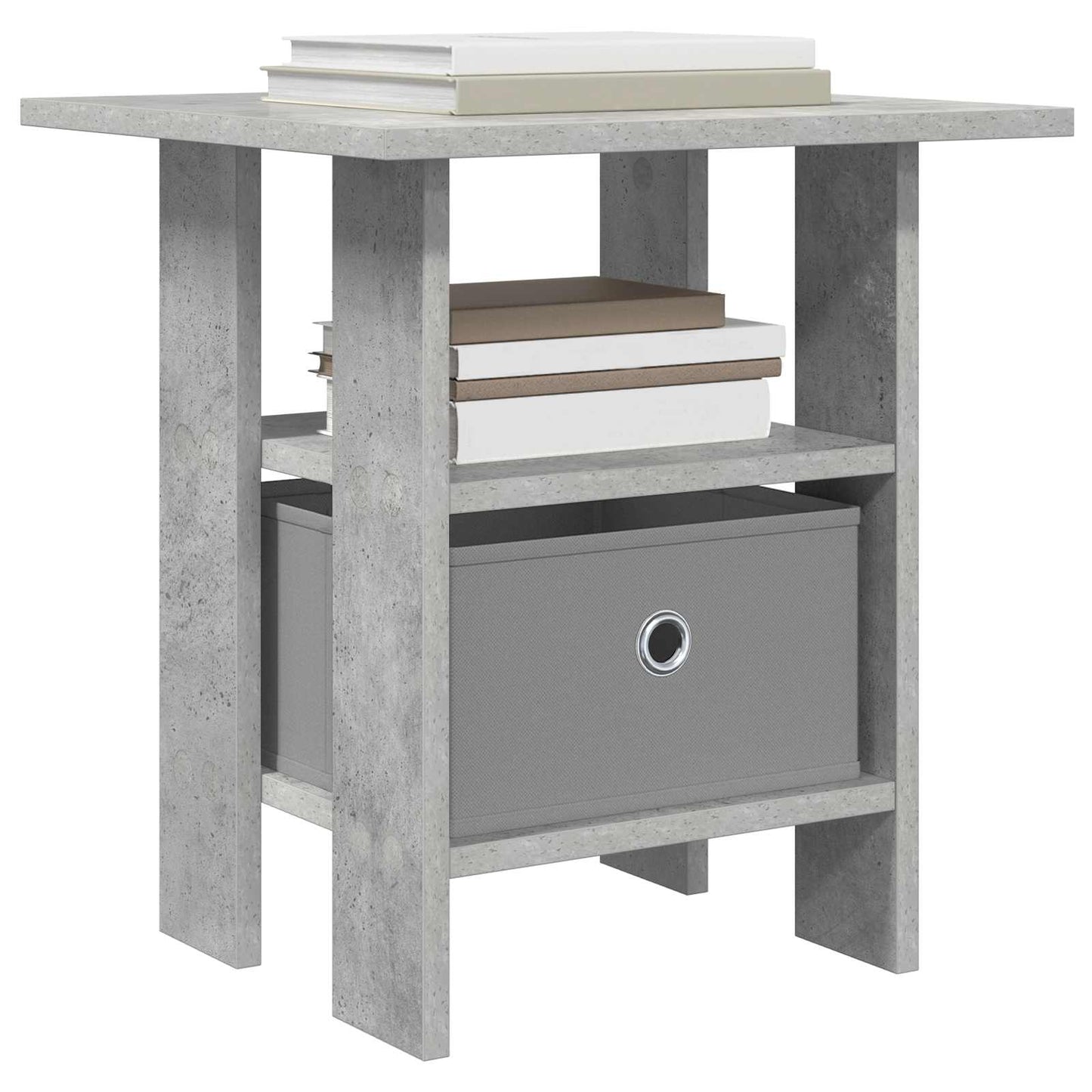 vidaXL Κομοδίνο με συρτάρι 2 pcs Σκυρόδεμα Γκρι 41 x 40 x 45 εκ