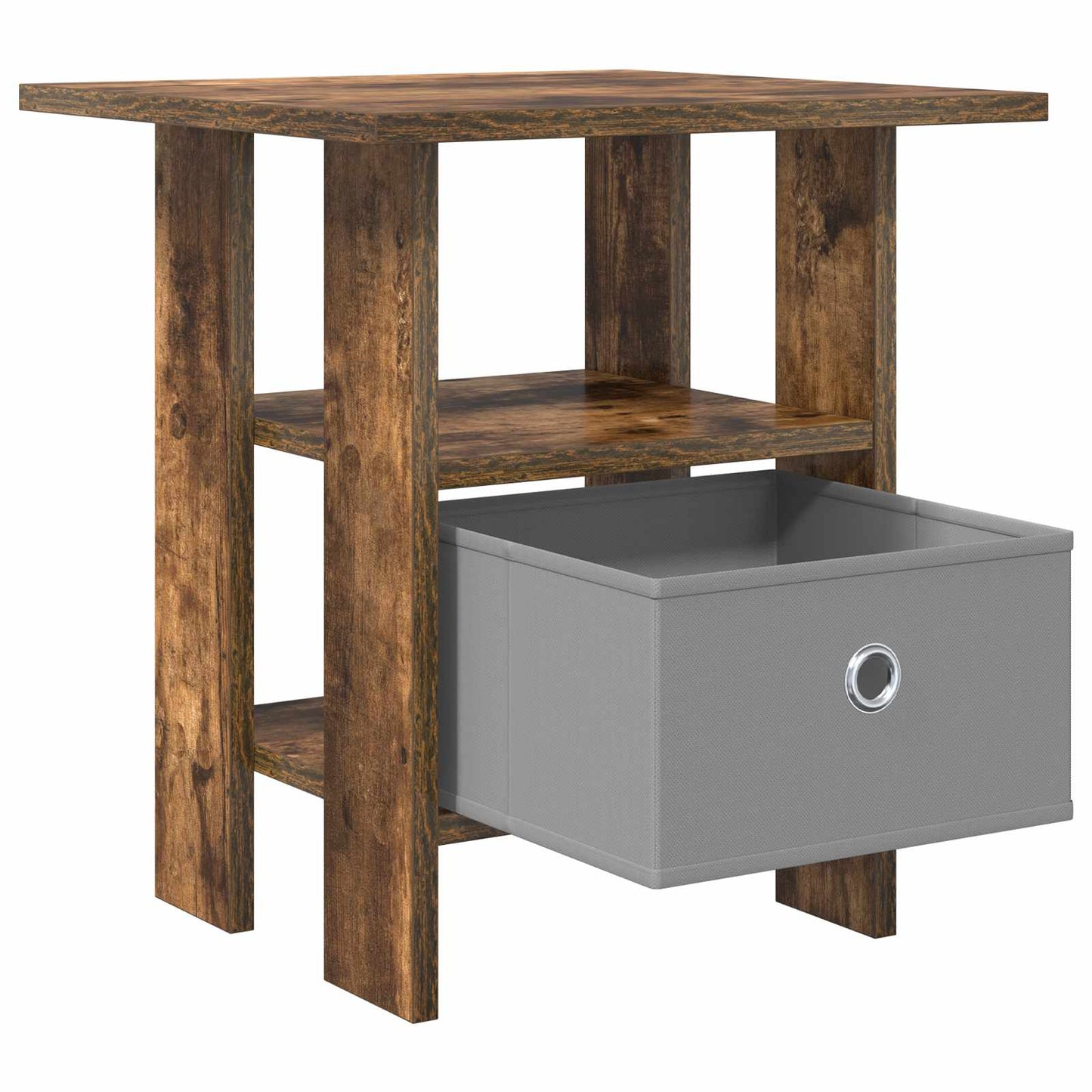 vidaXL Κομοδίνο 2 pcs Καπνιστό Δρύς 41 x 40 x 45 εκ Επεξεργασμένο ξύλο