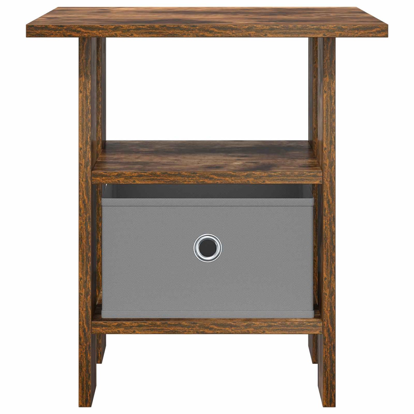 vidaXL Κομοδίνο 2 pcs Καπνιστό Δρύς 41 x 40 x 45 εκ Επεξεργασμένο ξύλο