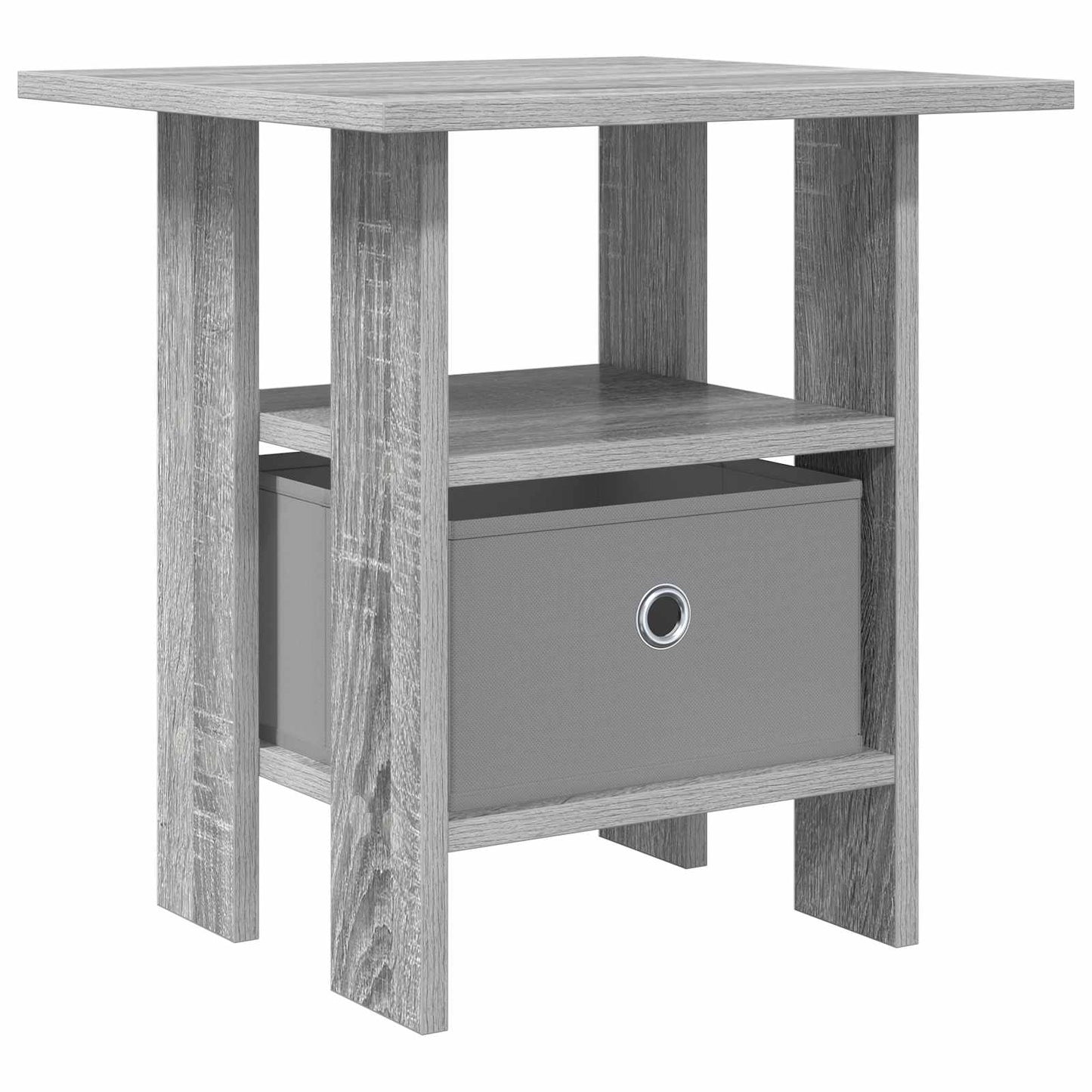vidaXL Κομοδίνο Γκρίζο Σονομα 41 x 40 x 45 εκ Επεξεργασμένο ξύλο