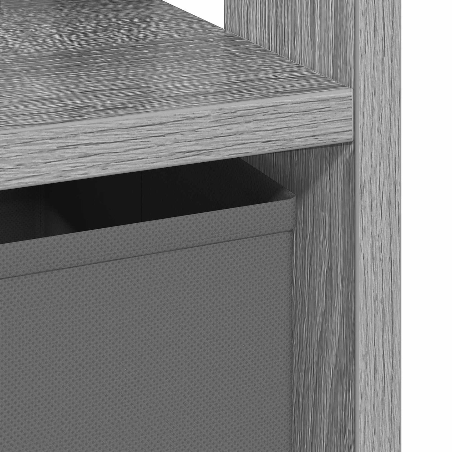 vidaXL Κομοδίνο 2 pcs Γκρίζο Σονομα 41 x 40 x 45 εκ Επεξεργασμένο ξύλο