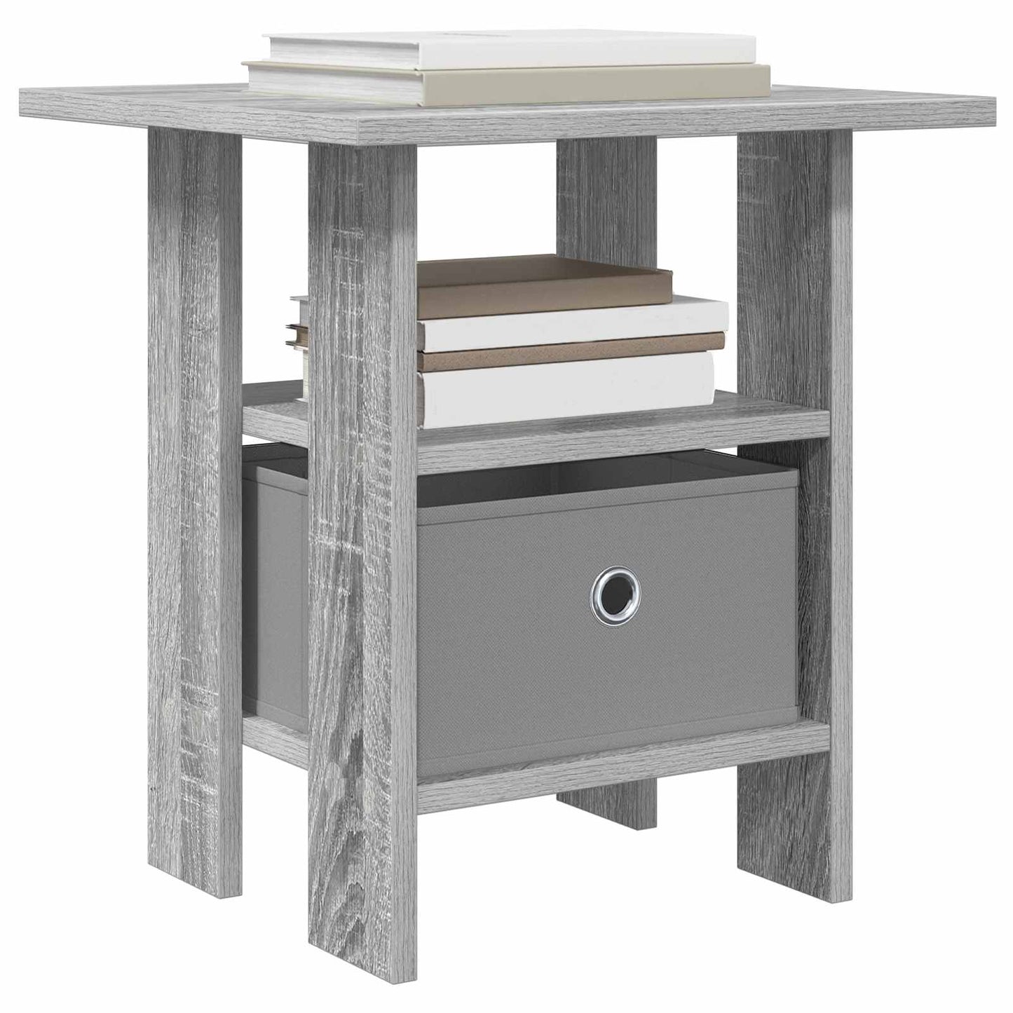 vidaXL Κομοδίνο 2 pcs Γκρίζο Σονομα 41 x 40 x 45 εκ Επεξεργασμένο ξύλο