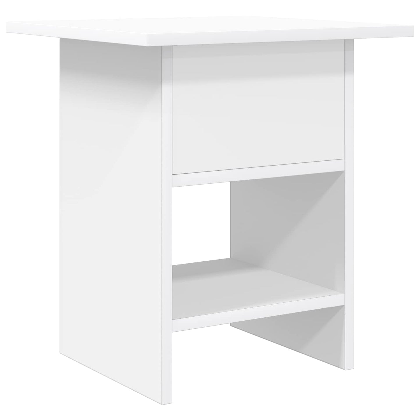 vidaXL Κομοδίνο με συρτάρι Λευκό 41 x 40 x 45 εκ Επεξεργασμένο ξύλο