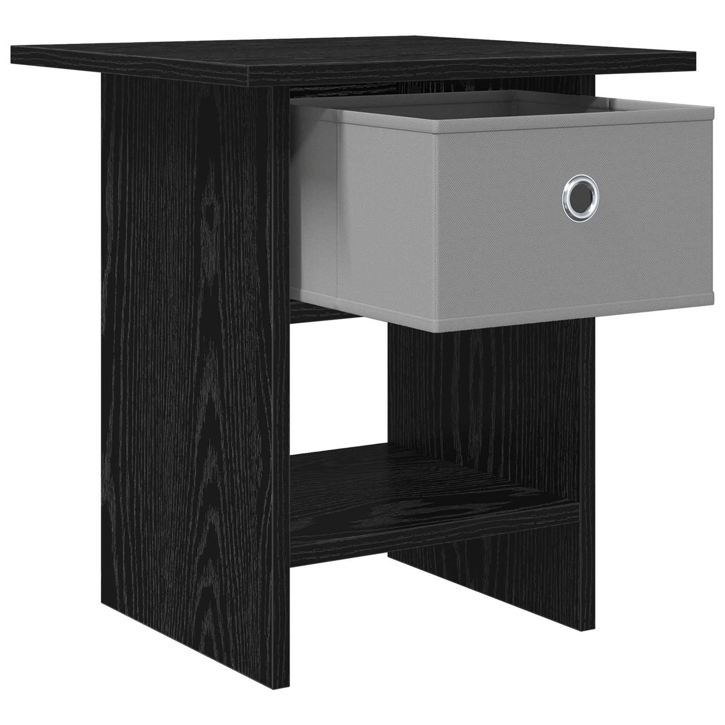 vidaXL Κομοδίνο Μαύρη Οξυά 41 x 40 x 45 εκ Επεξεργασμένο ξύλο