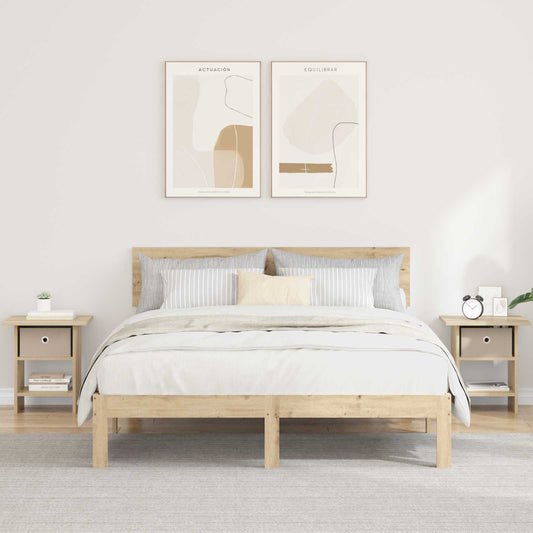 vidaXL Κομοδίνο 2 pcs Δρύς Sonoma 41 x 40 x 45 εκ Επεξεργασμένο ξύλο
