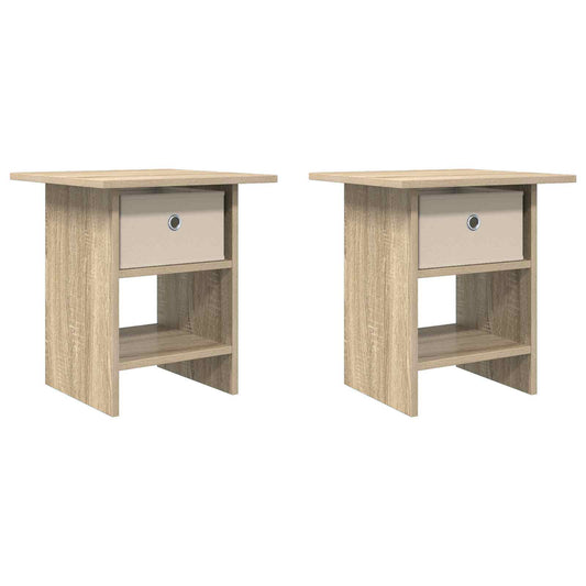 vidaXL Κομοδίνο 2 pcs Δρύς Sonoma 41 x 40 x 45 εκ Επεξεργασμένο ξύλο