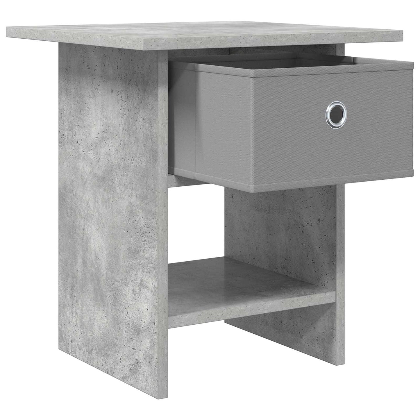vidaXL Κομοδίνο με συρτάρι 2 pcs Σκυρόδεμα Γκρι 41 x 40 x 45 εκ