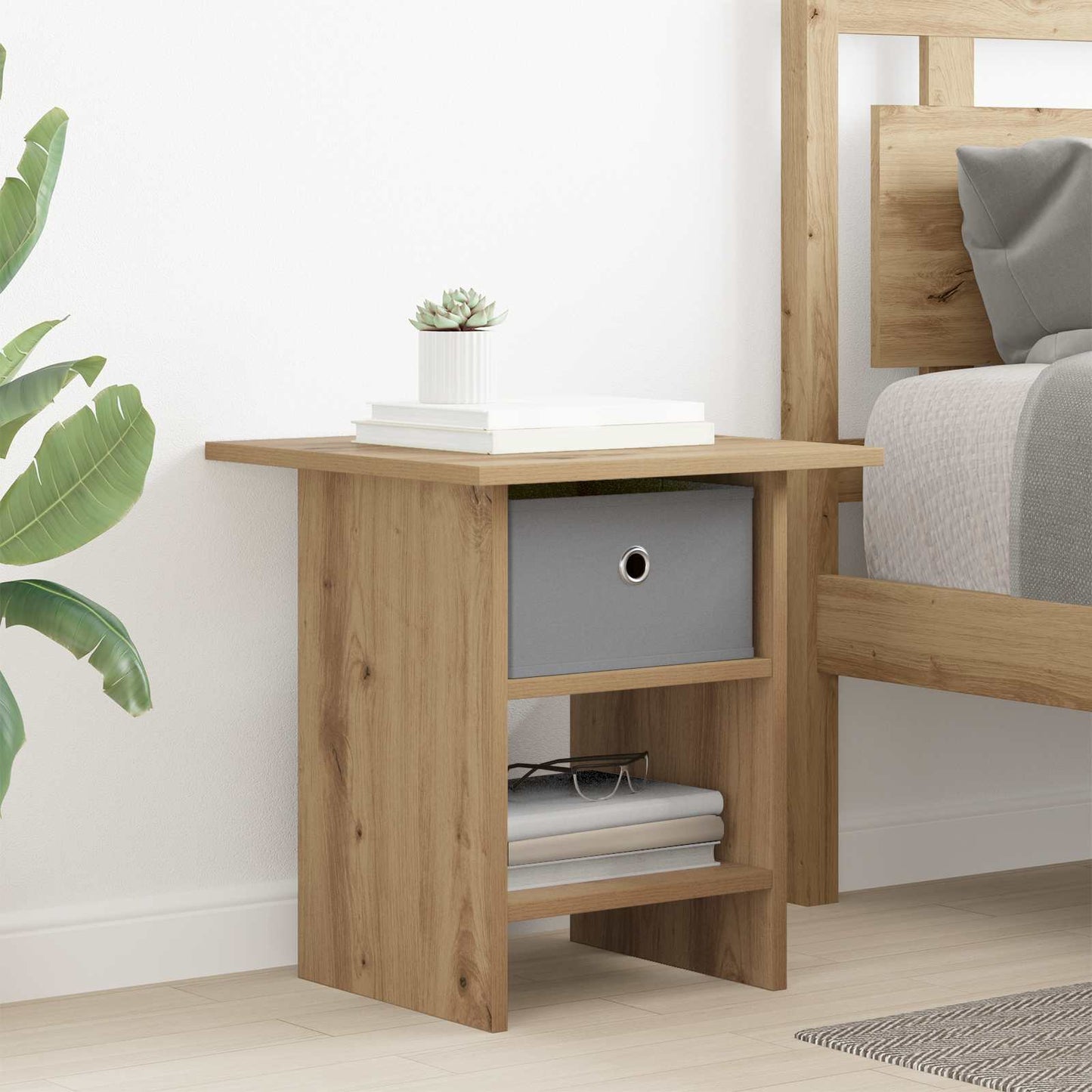 vidaXL Κομοδίνο Artisan Oak 41 x 40 x 45 εκ Επεξεργασμένο ξύλο
