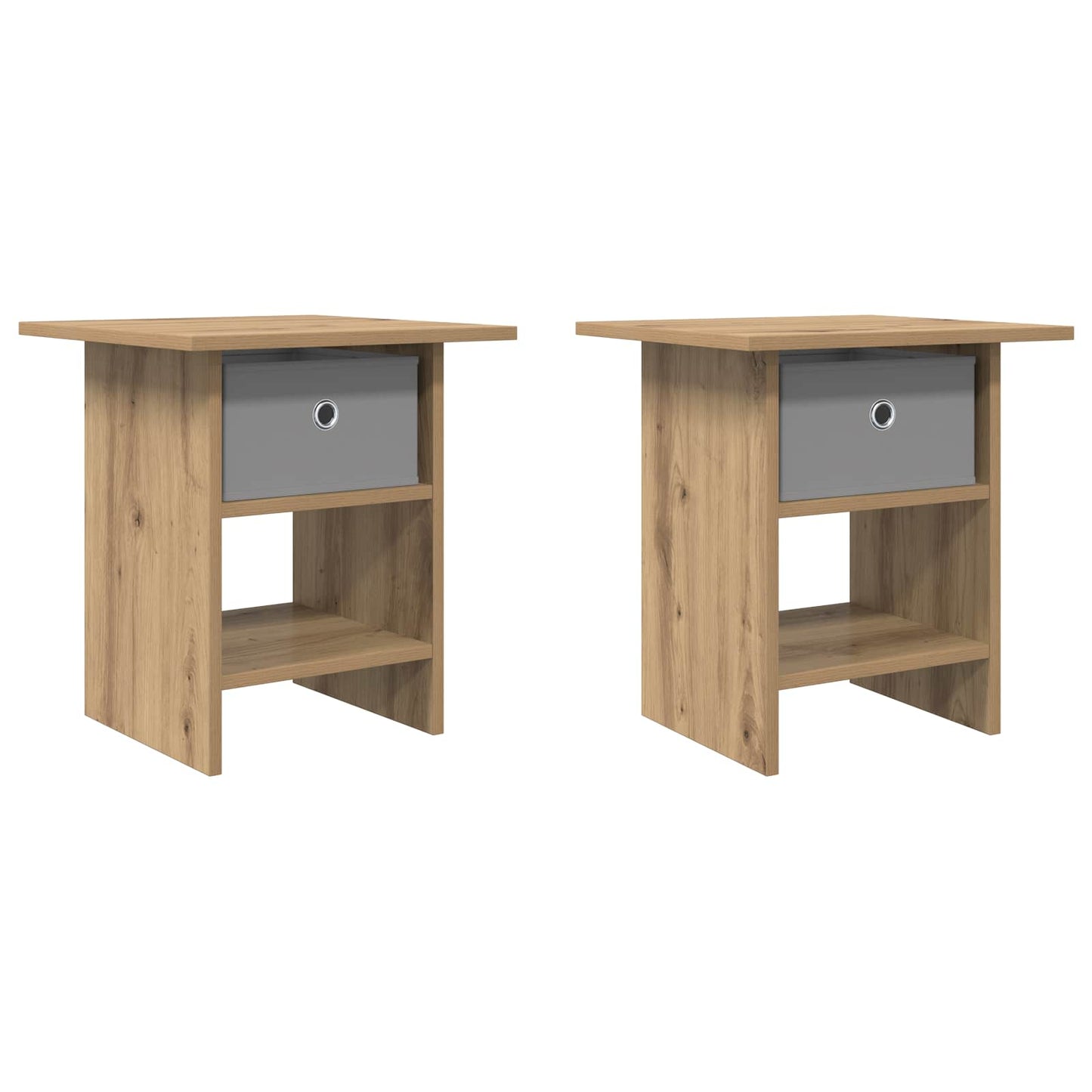 vidaXL Κομοδίνο 2 τμχ. Artisan Oak 41 x 40 x 45 εκ Επεξεργασμένο ξύλο