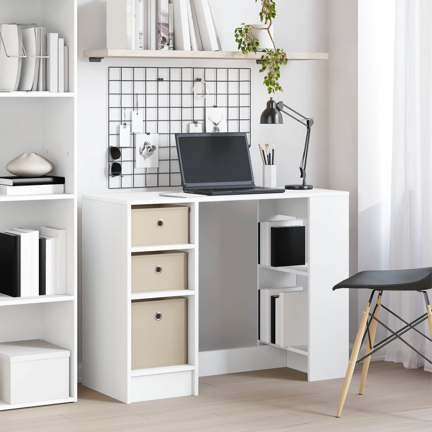 vidaXL Γραφείο Λευκό 100 x 40 x 75 cm Επεξεργασμένο Ξύλο
