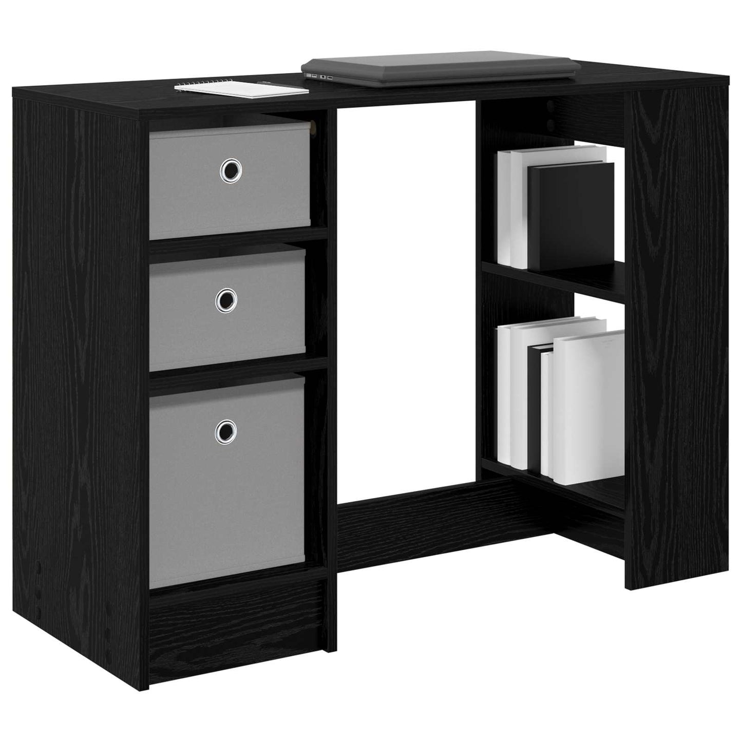vidaXL Γραφείο Μαύρη Οξυά 100 x 40 x 75 cm Επεξεργασμένο Ξύλο