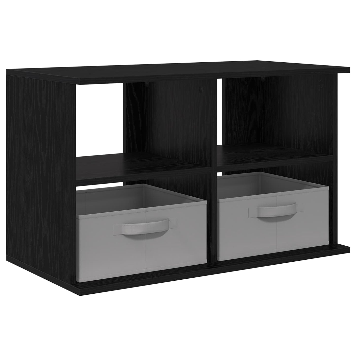 vidaXL Βάση τηλεόρασης με συρτάρι Μαύρη Οξυά 79 x 40 x 48 εκ