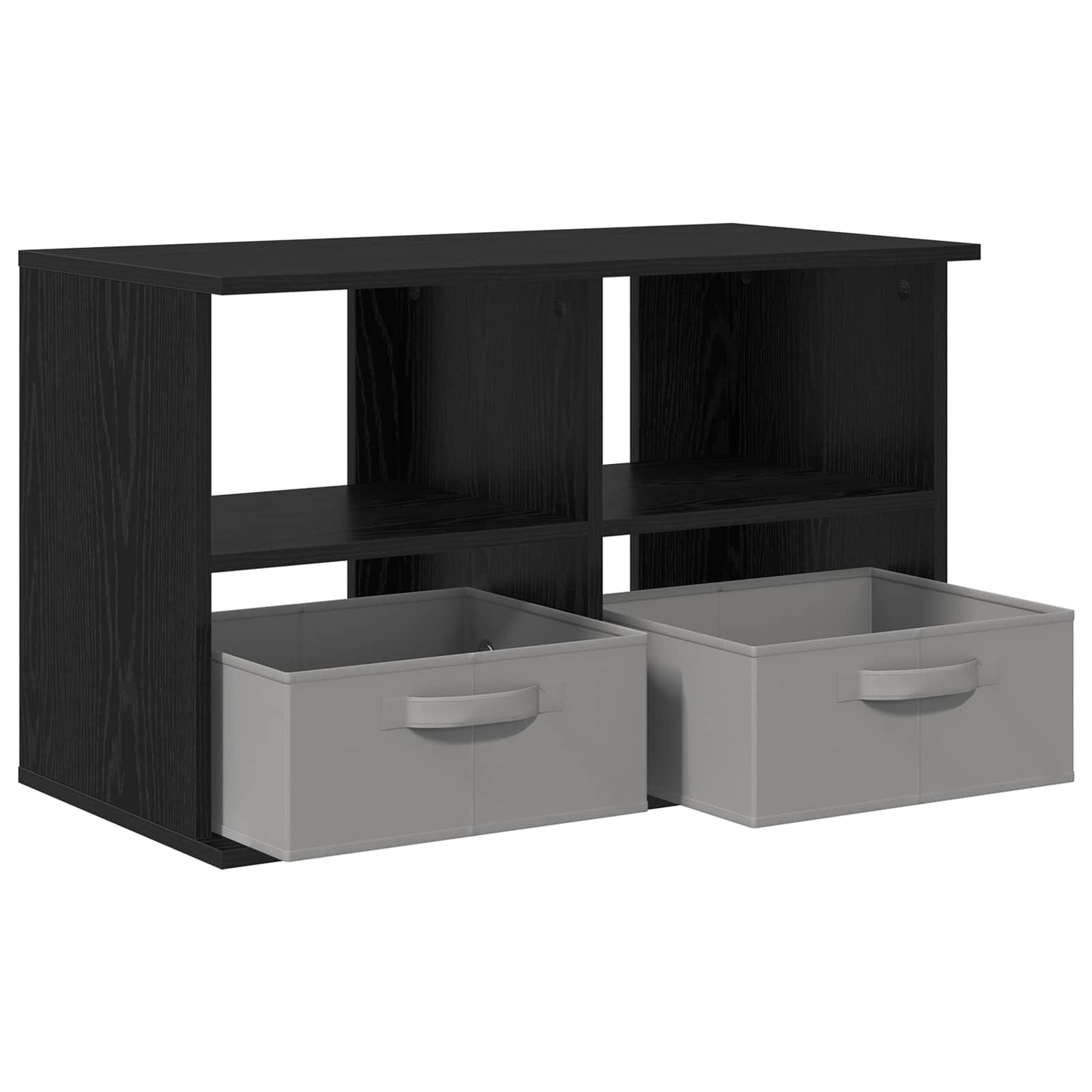 vidaXL Βάση τηλεόρασης με συρτάρι Μαύρη Οξυά 79 x 40 x 48 εκ