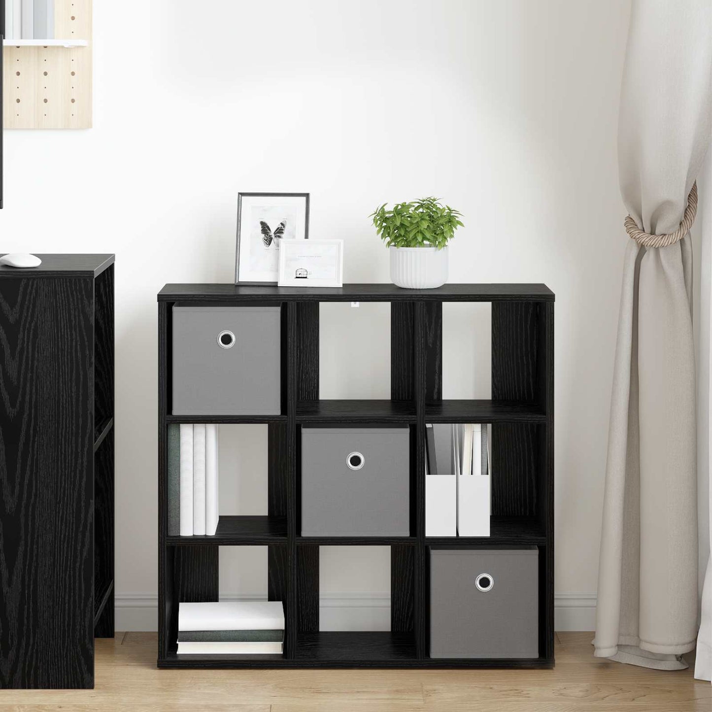 vidaXL Πλαϊνό γραφείο Μαύρη Οξυά 73,5 x 24 x 69,5 εκ.