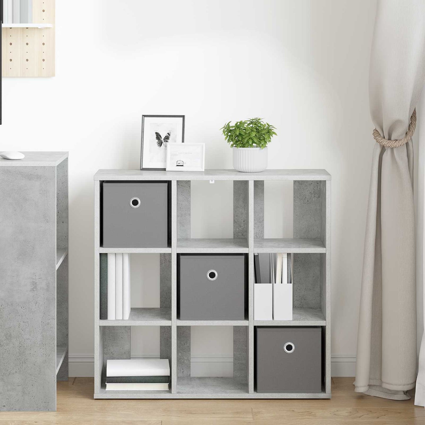 vidaXL Πλαϊνό γραφείο Σκυρόδεμα Γκρι 73,5 x 24 x 69,5 εκ.