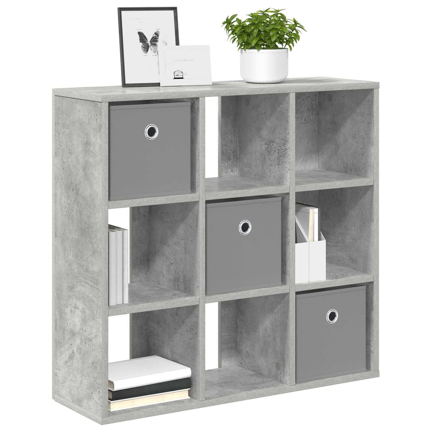 vidaXL Πλαϊνό γραφείο Σκυρόδεμα Γκρι 73,5 x 24 x 69,5 εκ.