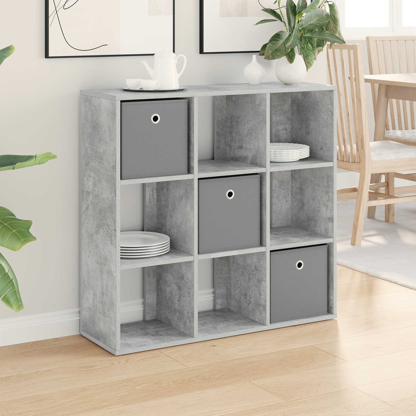 vidaXL Πλαϊνό γραφείο Σκυρόδεμα Γκρι 88,5 x 29 x 84,5 εκ.