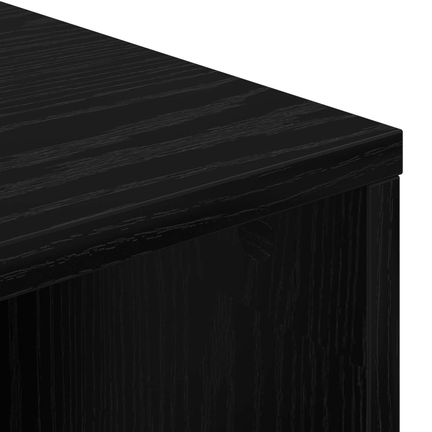 vidaXL Πλαϊνό γραφείο με συρτάρι Μαύρη Οξυά 102 x 31 x 99,5 εκ.