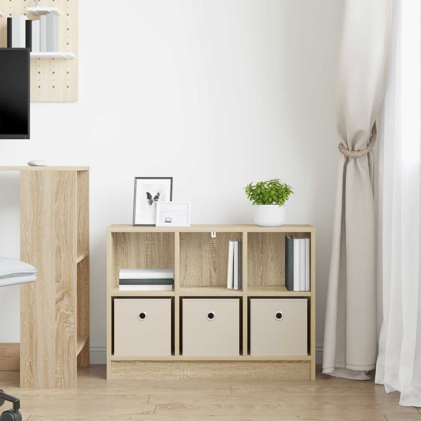 vidaXL Πλαϊνό γραφείο με συρτάρι Δρύς Sonoma 73,5 x 22,5 x 53,5 εκ