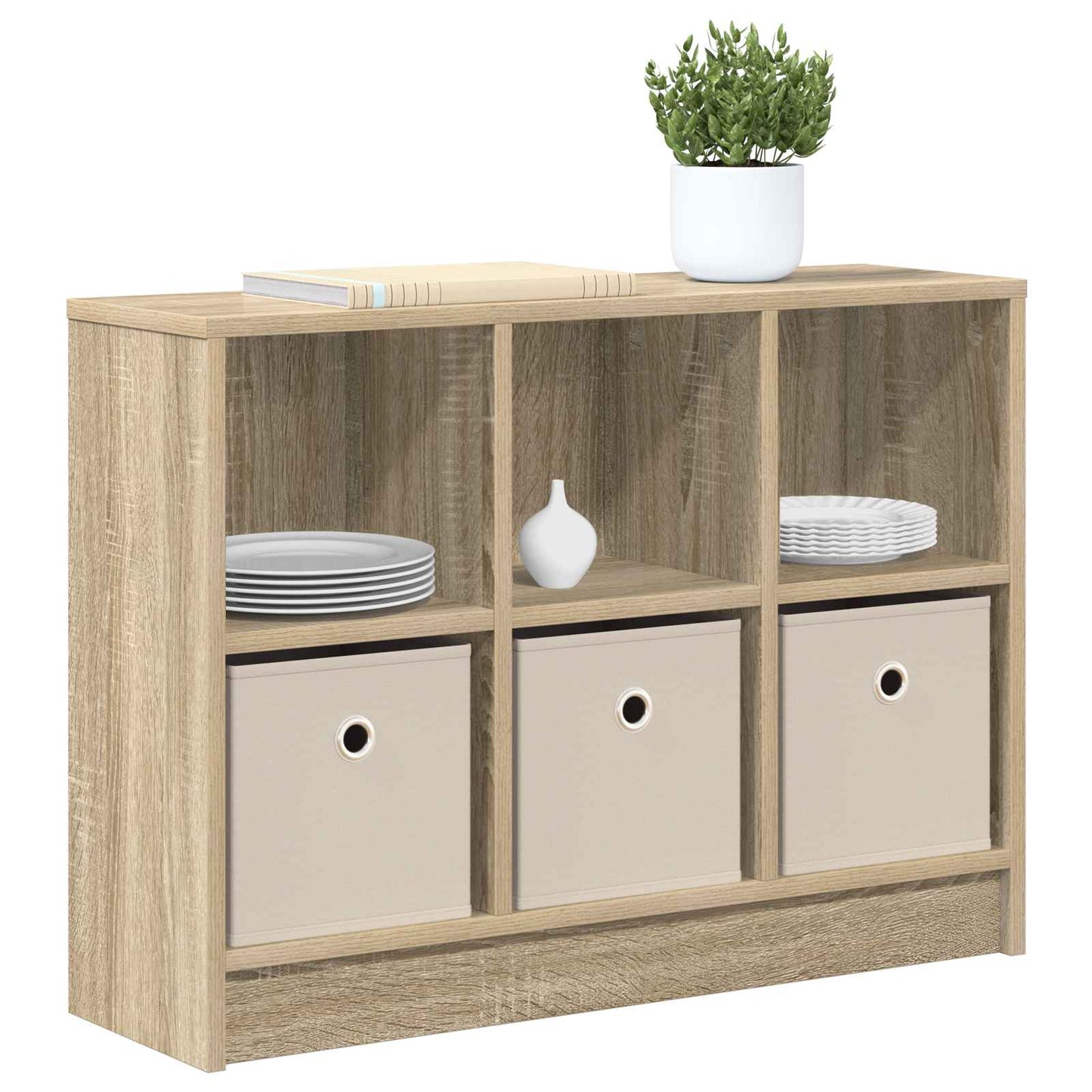 vidaXL Πλαϊνό γραφείο με συρτάρι Δρύς Sonoma 73,5 x 22,5 x 53,5 εκ
