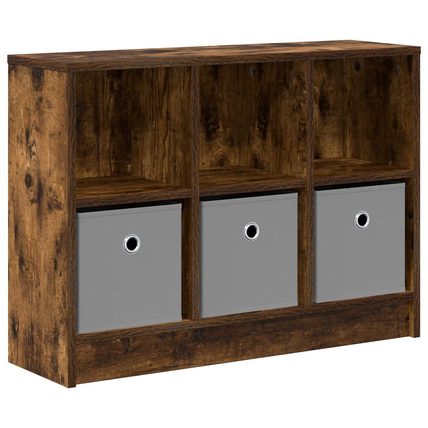 vidaXL Πλαϊνό γραφείο με συρτάρι Καπνιστό Δρύς 73,5 x 22,5 x 53,5 εκ