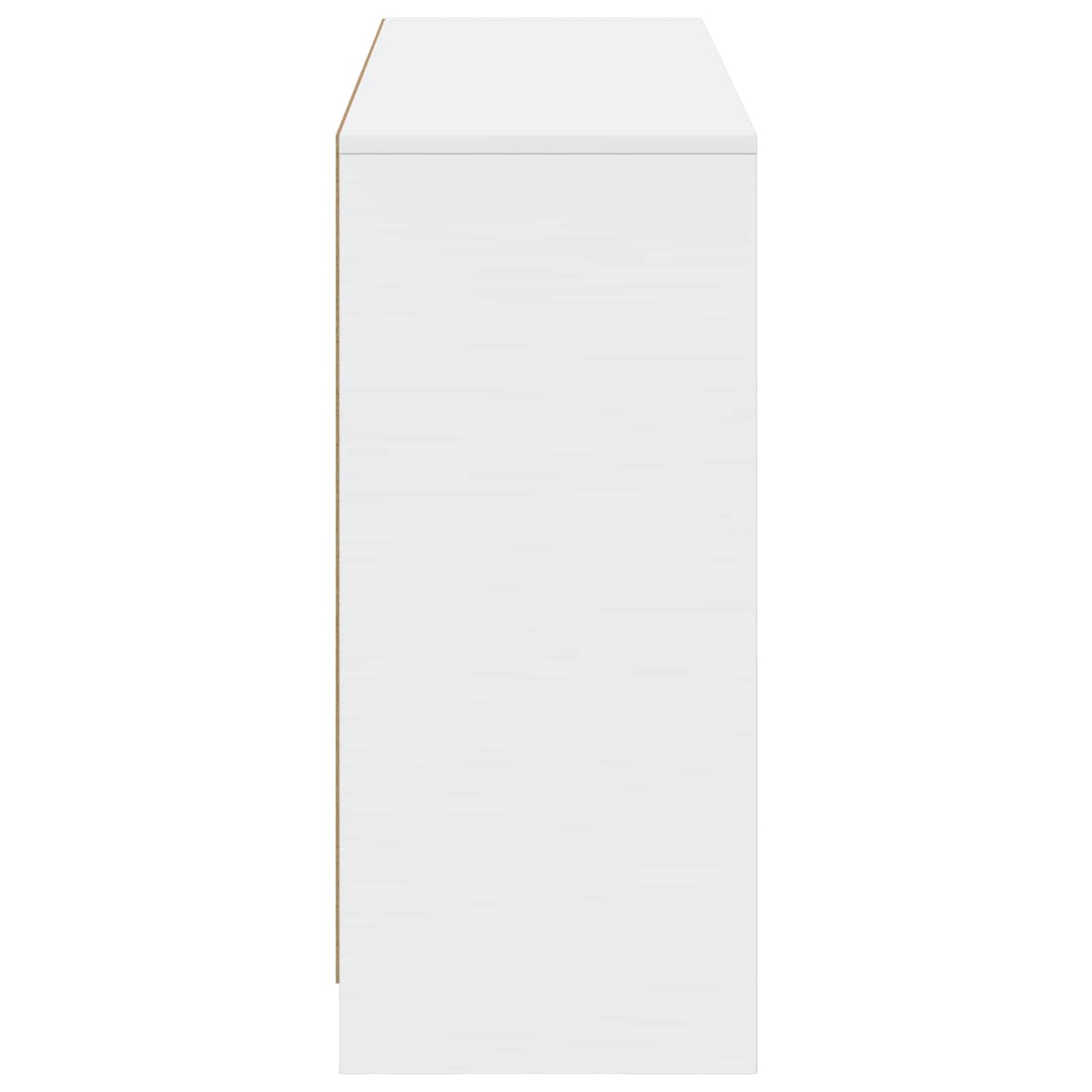 vidaXL Πλαϊνό γραφείο με συρτάρι Λευκό 102 x 32 x 73,5 εκ