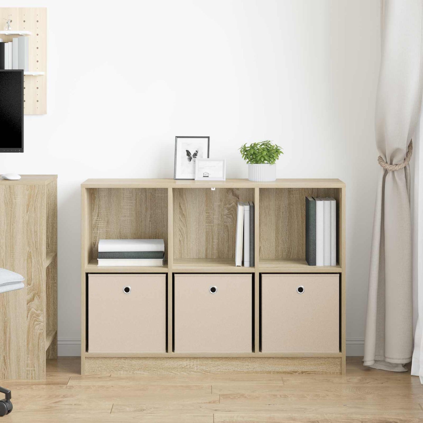 vidaXL Πλαϊνό γραφείο με συρτάρι Δρύς Sonoma 102 x 32 x 73,5 εκ