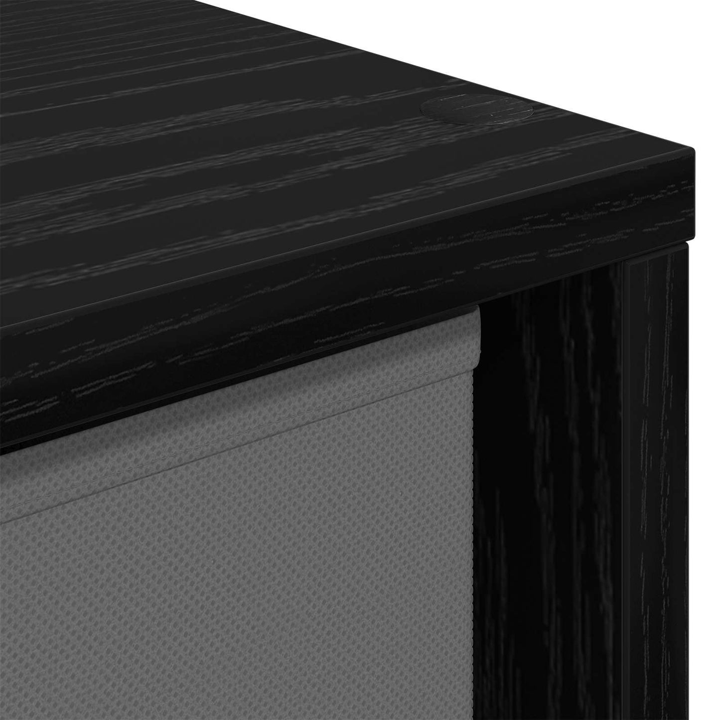 vidaXL Πλαϊνό γραφείο με συρτάρι Μαύρη Οξυά 59,5 x 27 x 57 εκ