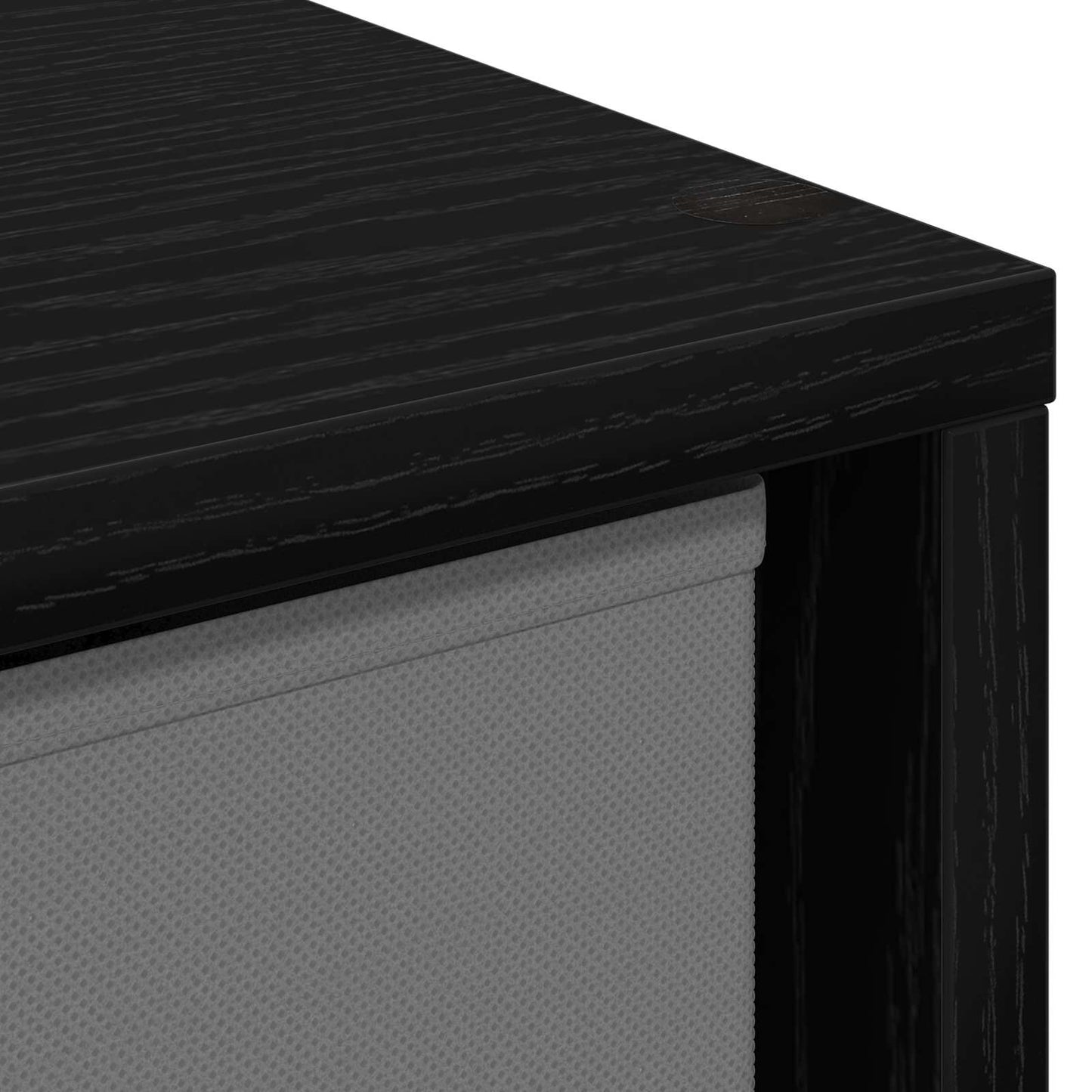 vidaXL Πλαϊνό γραφείο με συρτάρι Μαύρη Οξυά 25,5 x 22 x 69,5 εκ